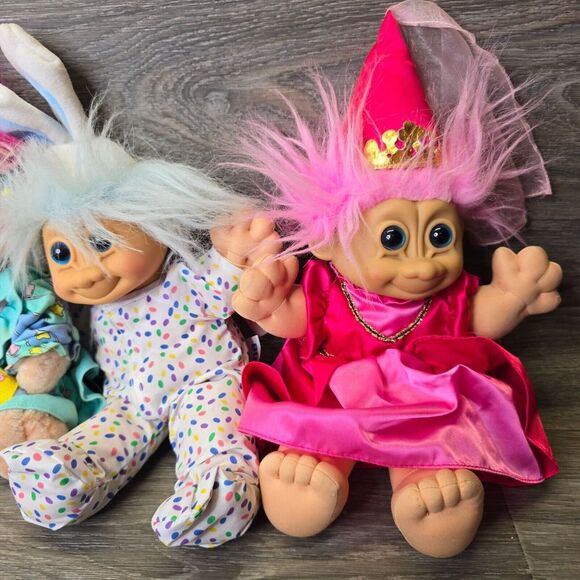 Troll Dolls Lot 5 XL 15 in 10 in Plush Russ Treasure Troll Mixed Lot Kidz READ - Picture 14 of 16